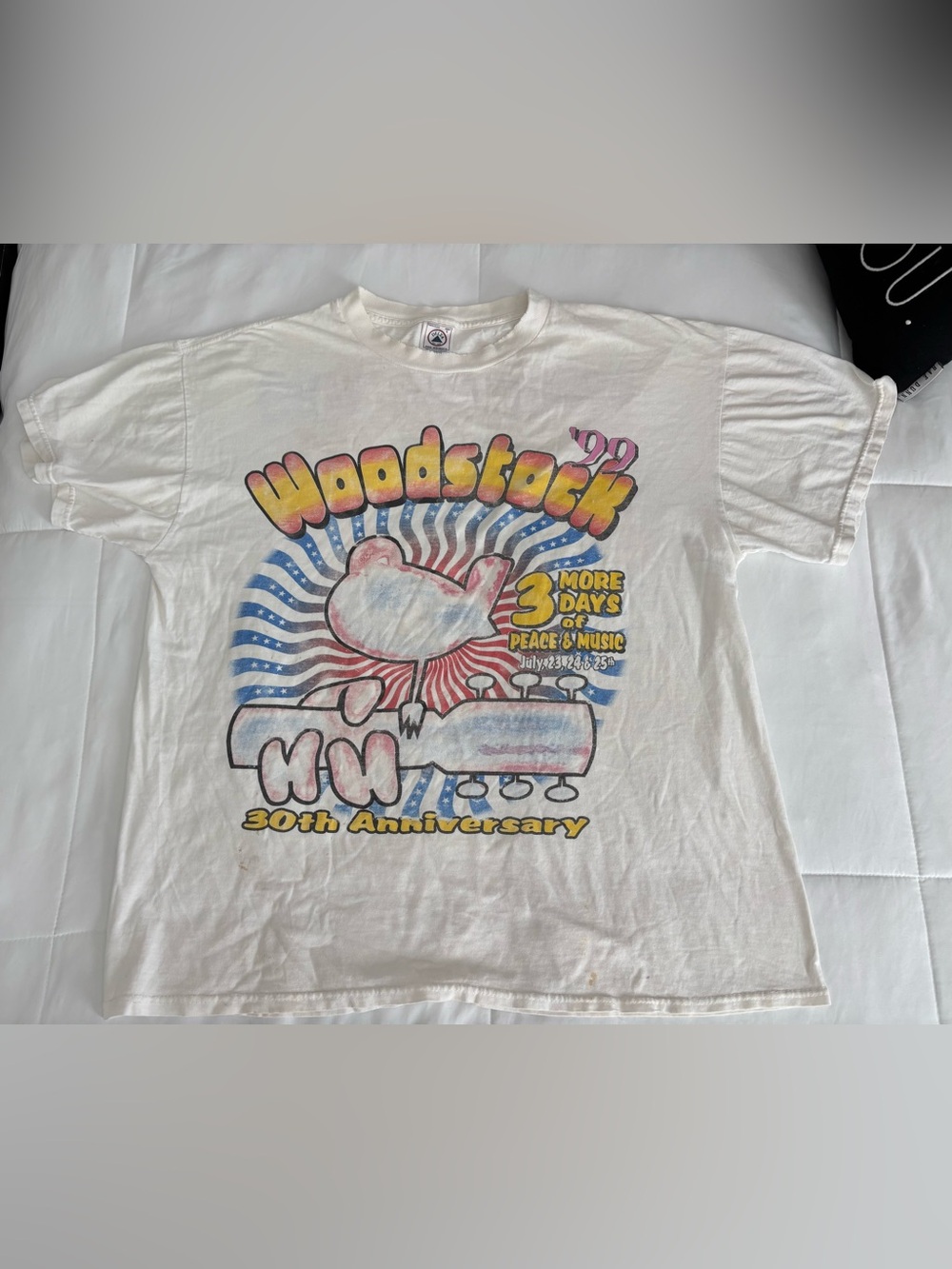 Vintage Woodstock 1999 Authentic T-Shirt Delta Pro Weight Size Large